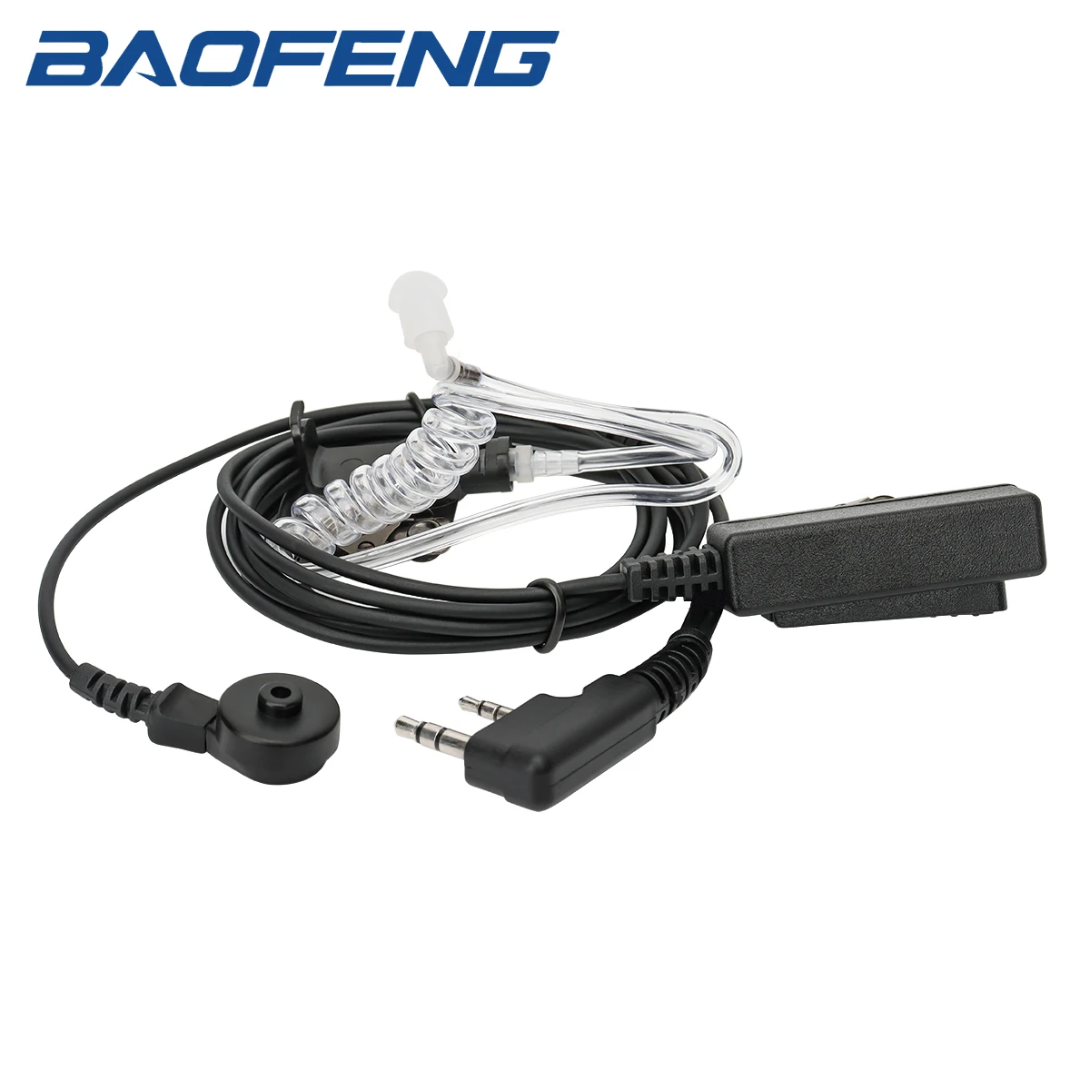 Baofeng 2 Pin PTT המיקרופון סמויה אקוסטית צינור אוזניה תואמת קנווד Baofeng UV-5R 888S UV-13PRO UV-16 הווקי טוקי