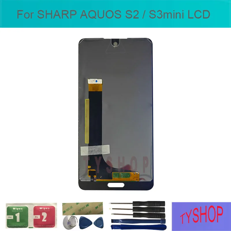 100% נבדקו על SHARP AQUOS S2 S3mini FS8010 8016 8018 תצוגת LCD מסך מגע דיגיטלית להרכיב החלפת LCD מקורי