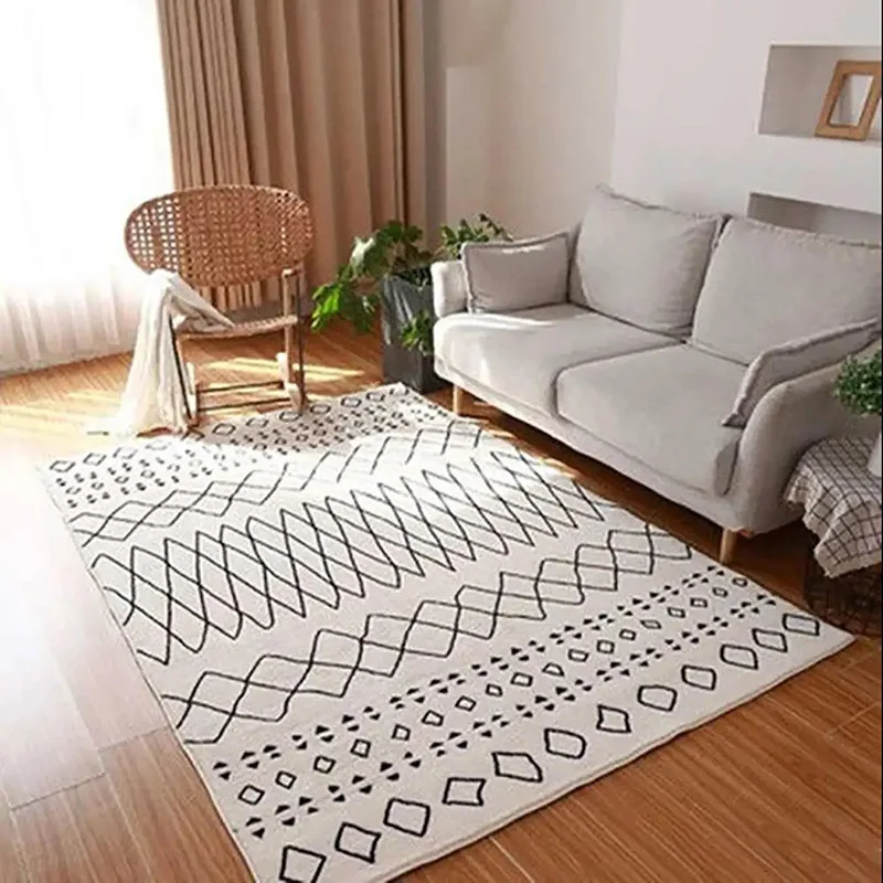 מרוקאי פשוט אמנות קו עיצוב הסלון, שטיחים שטח גדול רכות רכות ללמוד השטיח בחדר השינה החלקה עיצוב הבית מחצלת