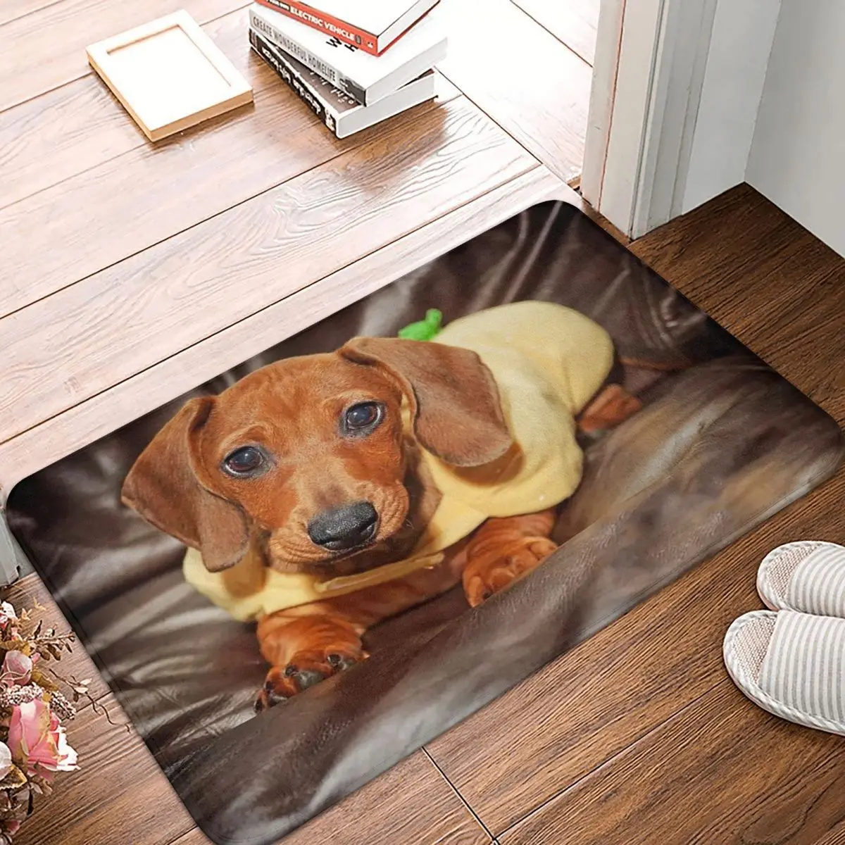 כלב תחש שטיחון אמבטיה מודפס Polyeste מחצלת המטבח בבית במסדרון סופג הרצפה שטיח שטיח הרצפה שטיח האמבטיה