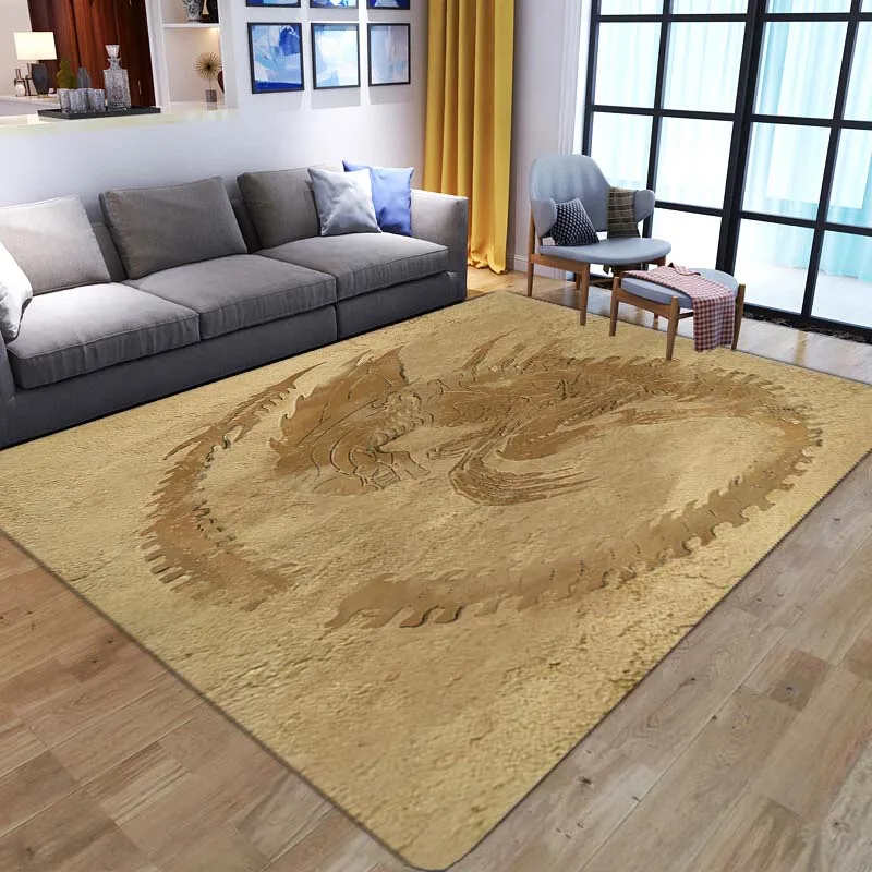 רטרו היורה העולם דינוזאור הדפסת 3D שטיח מבוגר ילד חדר משחקים שטיחים עבור הסלון חדר השינה שטיחים שטח פלנל הביתה מחצלות