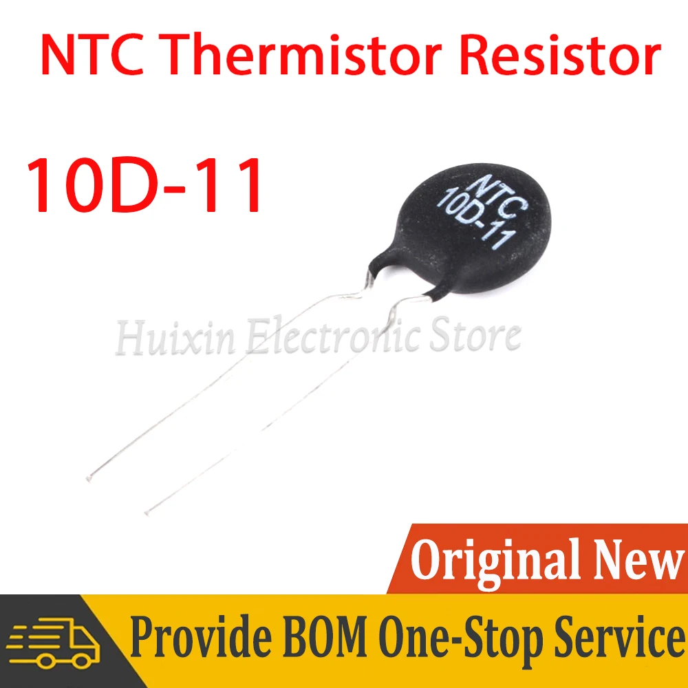 20pcs Thermistor נגד הלאומית 10D-11 10D11 התנגדות 10R 10Ω 10 אוהם תרמית נגד 11mm