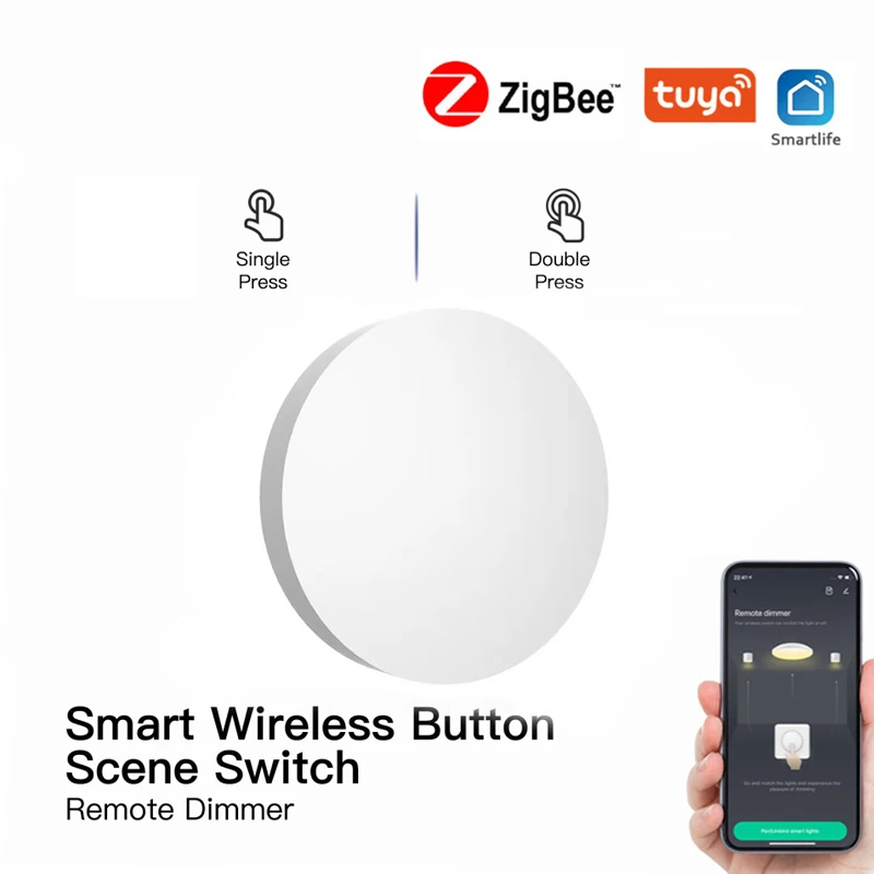 Tuya ZigBee כפתור זירת מתג רב-סצנה הצמדה חכם להחליף סוללה מופעל על אוטומציה של עבודה עם חכם החיים התקני Zigbee