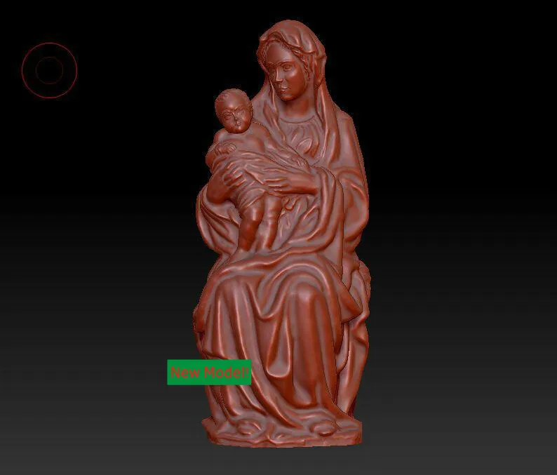 מודל 3D בפורמט stl, מודל מוצק 3D סיבוב פיסול עבור מכונת cnc אישה וילד.