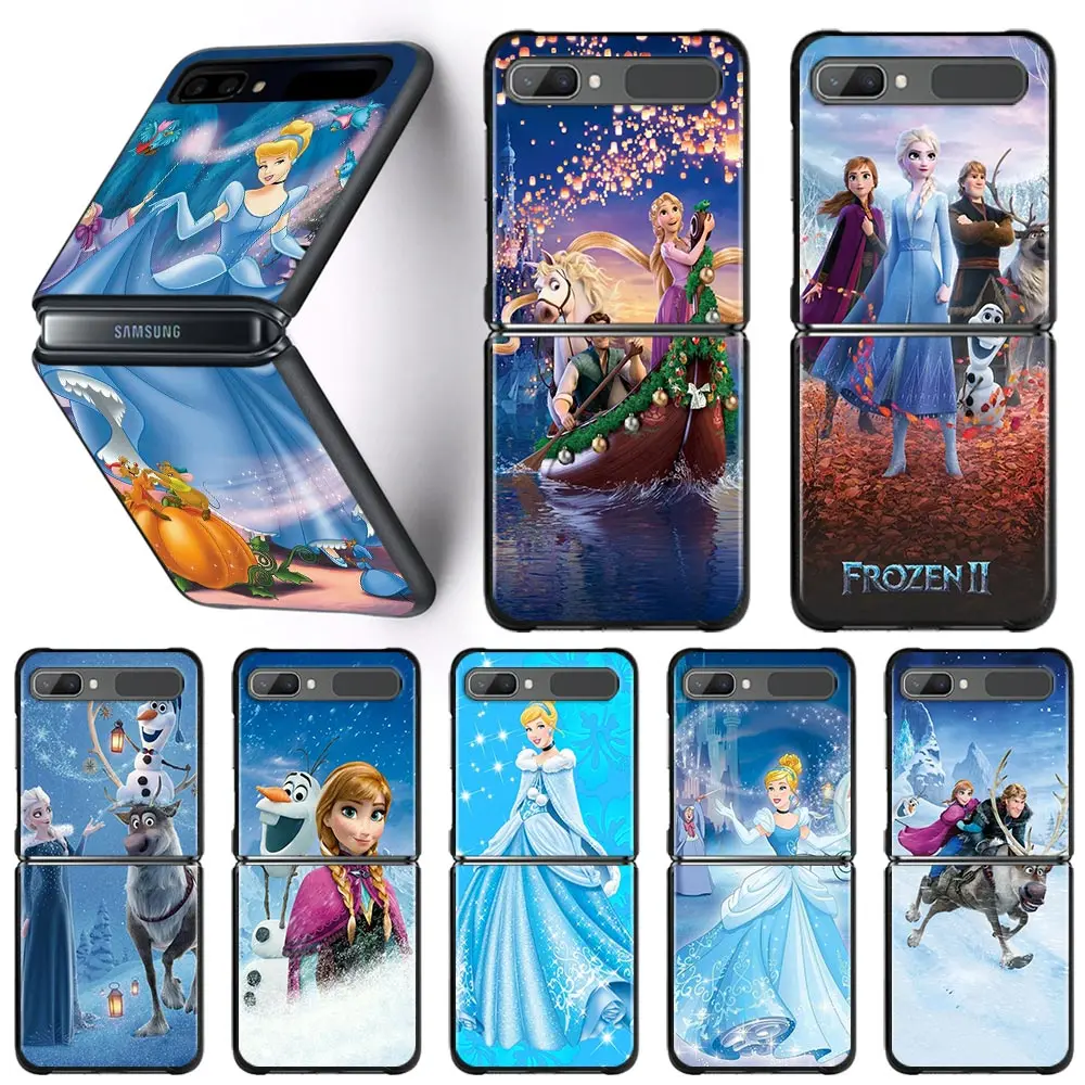 טלפון Case For Samsung Galaxy Z Flip 3 Z Flip3 5G קשה pc כיסוי zflip3 5G ZF3 קיפול מצויד Coque המלכה אלסה, סינדרלה