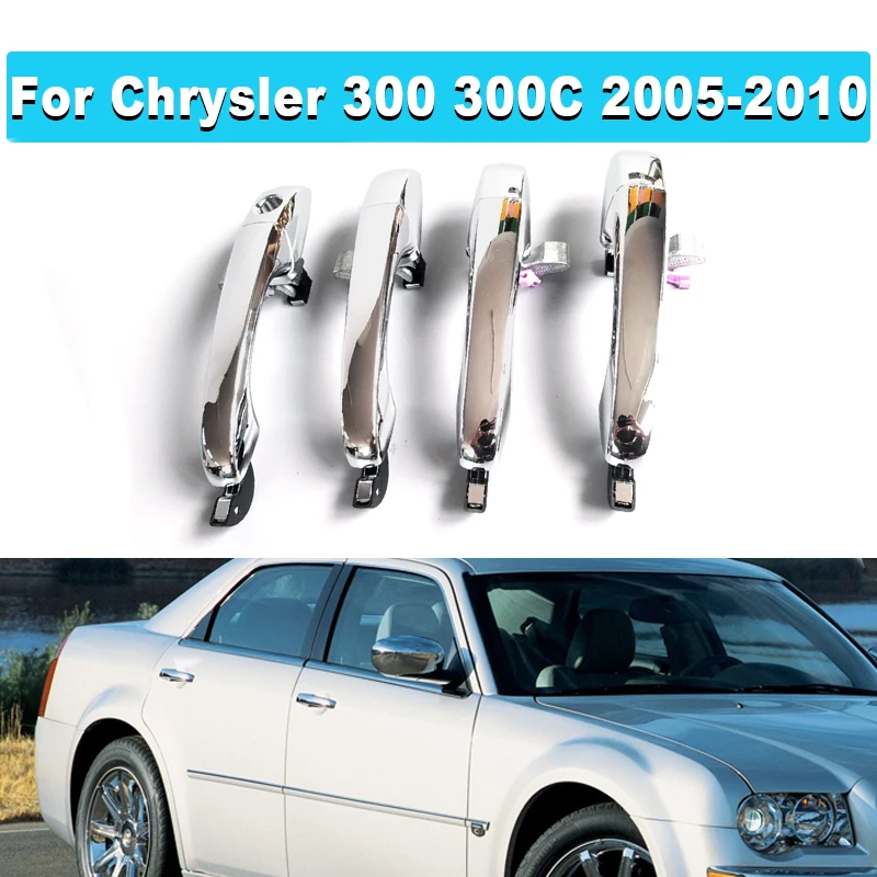 קרייזלר 300 300C 2005-2010 עבור דודג ' מגנום 2005-2008 FL FR RL RR המכונית Chrome החיצוני החיצוני ידית הדלת 5065800AG 4589009AG