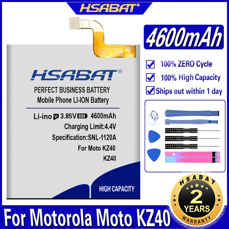 HSABAT KZ40 4600mAh עליון קיבולת סוללה עבור Motorola Moto Z4 XT1980-3 סוללות