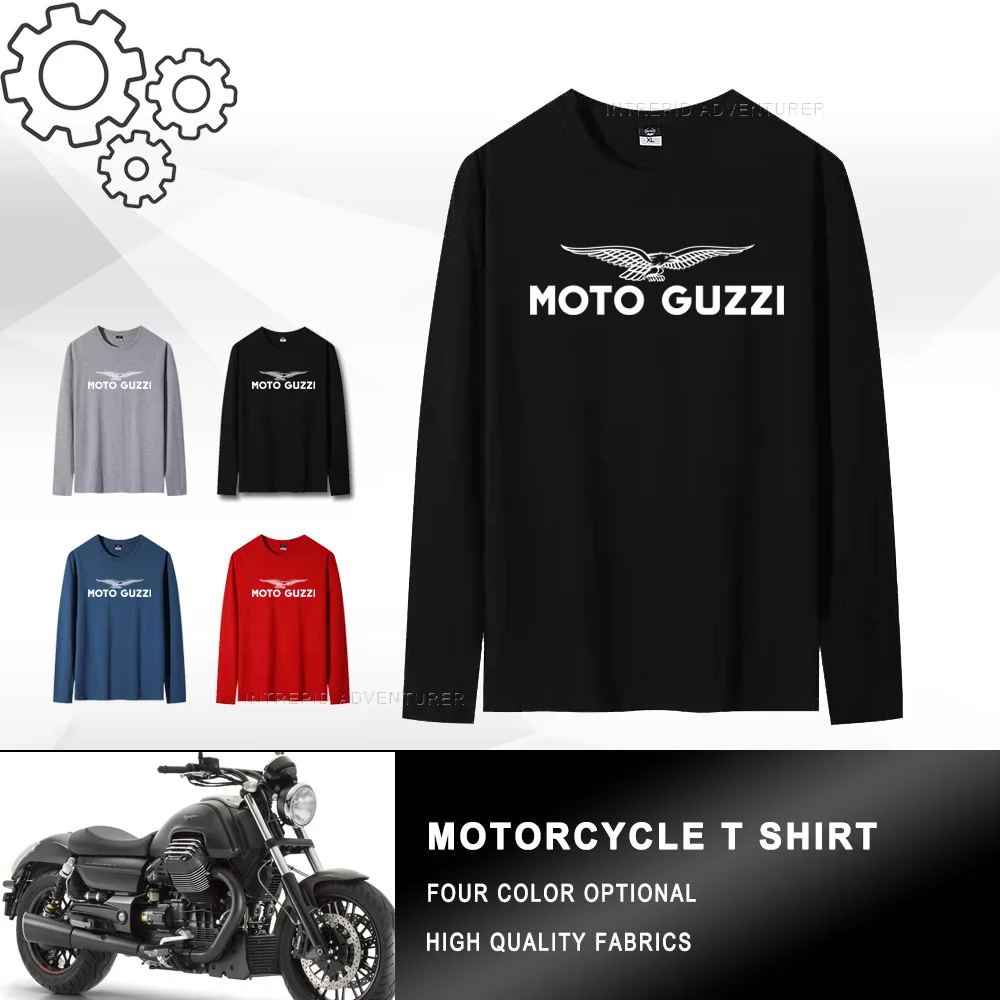 על מוטו Guzzi קליפורניה GRISO BREVA 750 1000 חולצה אופנוע O-צוואר חדש חולצת הטריקו ארוך שרוול חולצה