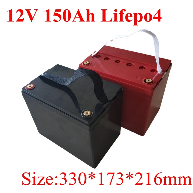 עמיד למים 12V 100Ah 120Ah 130Ah 150Ah Lifepo4 BatteryBMS עם Bluetooth עבור 1200w מערכת השמש בבית מנוע הסירה RV+10A מטען