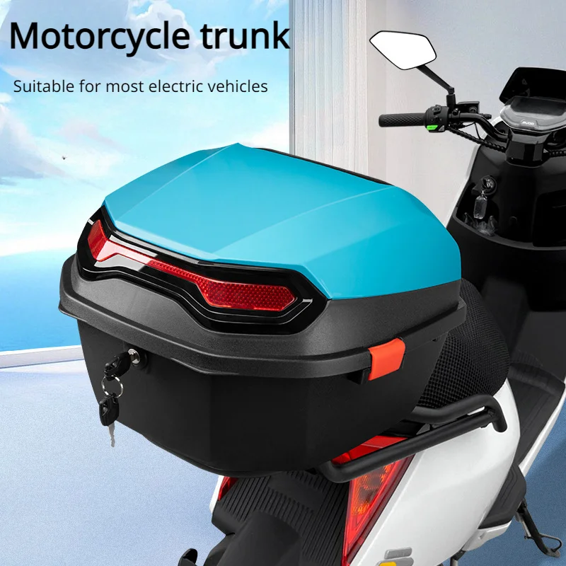 אופנוע מוגדל תיבת אחסון מטען חשמלי מטען קיבולת בטיחות מעובה סוללה דוושת אוניברסלי המזוודות בתא המטען