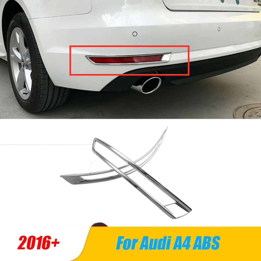 עבור אאודי A4 b9 2016 2017 המכונית הקדמי/האחורי אחורי ערפל אהיל אור ערפל מסגרת פנל כיסוי לקצץ את שרירי הבטן כרום עיצוב אביזרים 2pcs