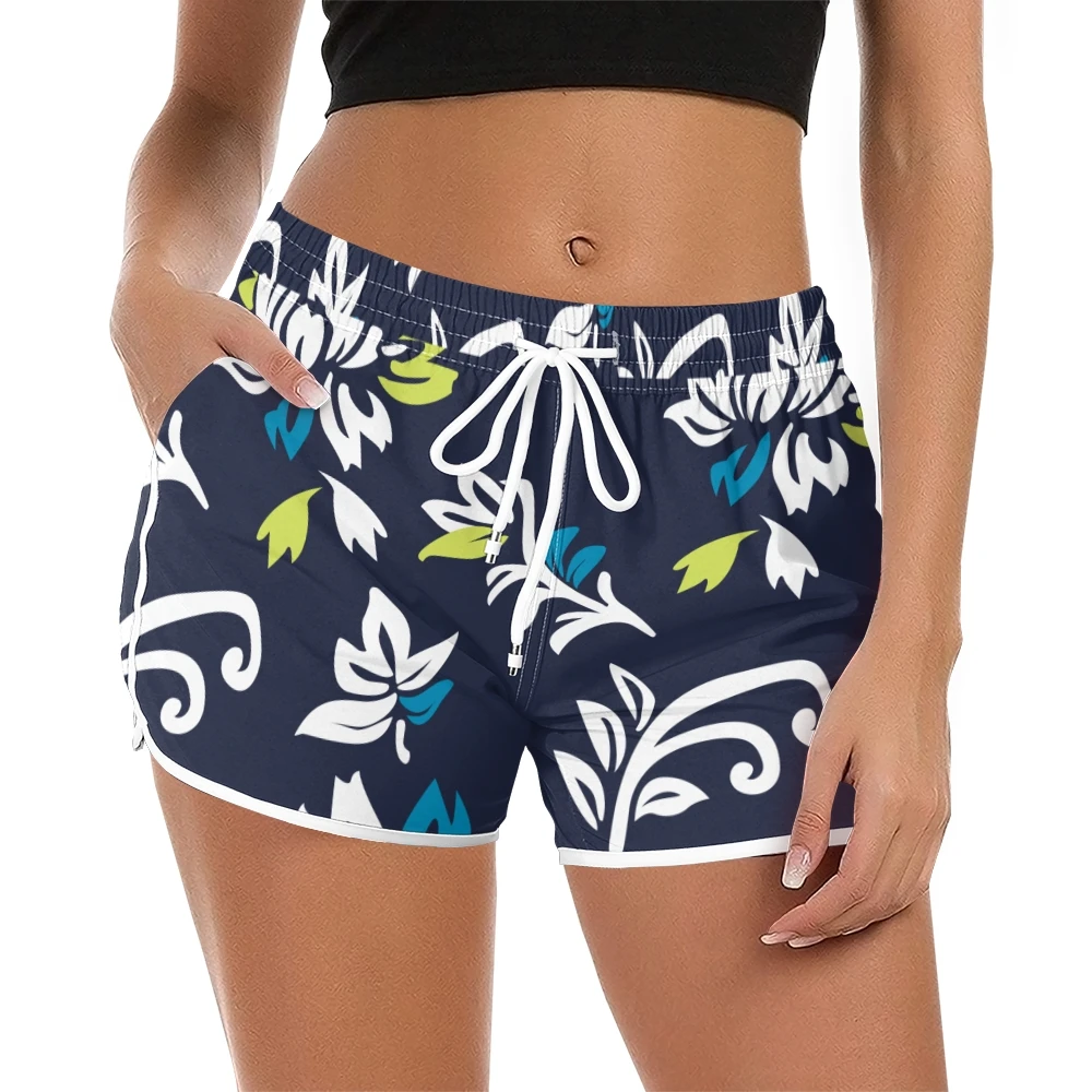 הוואי חדש אופנה נשים חוף הים של חוף מכנסיים הטרופית צמח הדפסה עיצוב מזדמן חופשה רוח הים גלישה בגד ים