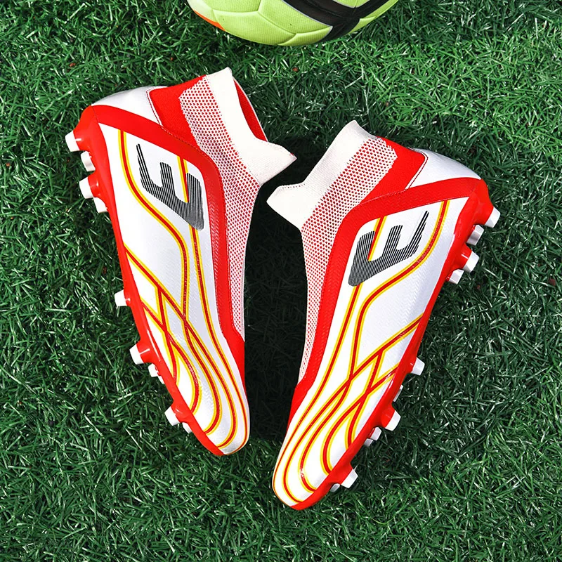 2023 גברים חדשים נעלי כדורגל למבוגרים ילדים גבוה קרסול נעלי כדורגל פקקים דשא אימונים נעלי ספורט גברים נעלי ספורט