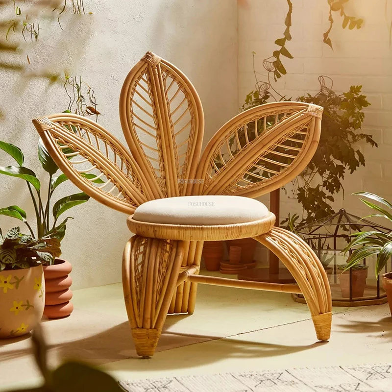 נורדי קש סלון כסאות יצירתי הרהיטים בסלון Homestay מרפסת פנאי משענת הכיסא מעצב בית ספה כסא