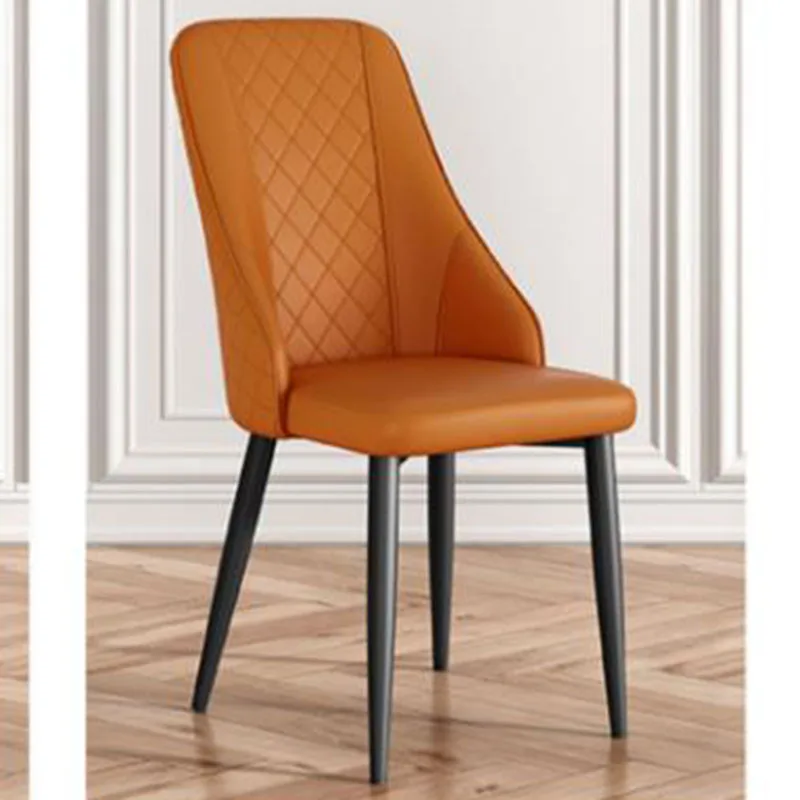 משרד מודרני עיצוב הכיסא נורדי מסעדה מבטא נייד עור יוקרתי, כסאות אוכל מרפסת Silla De Comedor סטי רהיטים