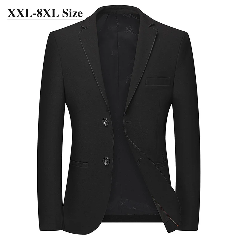 בתוספת גודל 6XL 7XL 8XL מותג גברים חליפה שחורה עסקי מזדמן מעיל מעיל באיכות גבוהה במשרד רשמי מסיבת חתונה שמלת מעיל