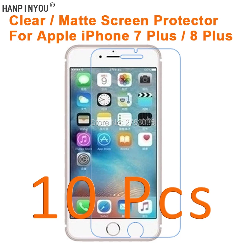 10 יח ' עבור Apple iPhone 7 פלוס / 8 Plus HD ברור / Anti-Glare מסך מט מגן מגן סרט המשמר (לא זכוכית מחוסמת)