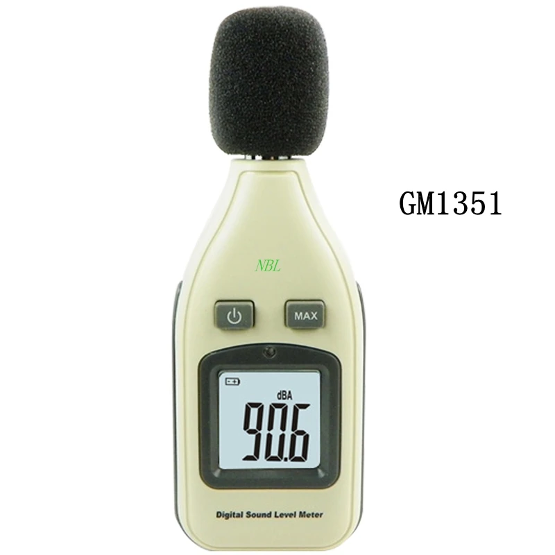 רעש דיגיטלי רמה הבוחן 30-130dB LCD צליל דיגיטלי מד רמת מהיר/איטי דציבלים בתדר למדוד כלים GM1351
